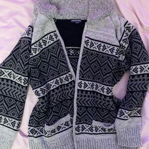 Black and Gray Cardigan